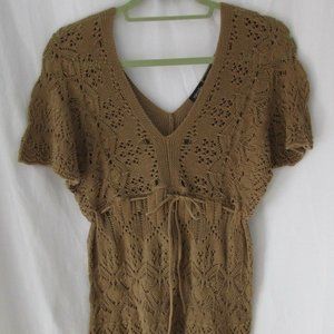 Nicole By Nicole Miller Woman's V-Neck Crochet